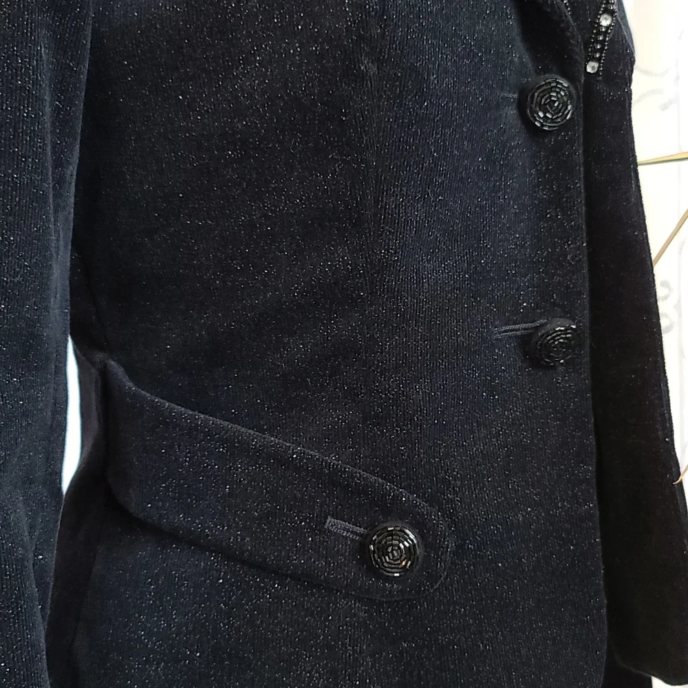 Bisou Bisou Black Sparkly Jacket - Picture 9 of 16